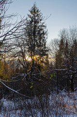 zachód słońca Bieszczady 