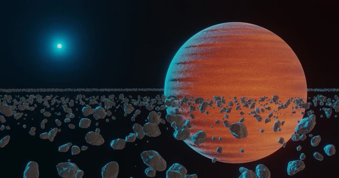 Space travel. 3D rendering. Planet in space. Eternal Galaxy 4k