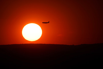 Zachód słońca i samolot / Sundown and plane