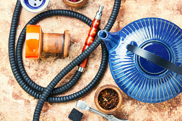 Oriental hookah with kettle