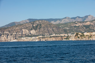 Town of Sorrento as seen from the water, Campania, Italy