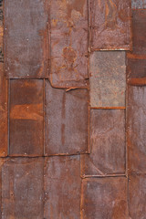 Rusty Distressed Metal Panel Surface