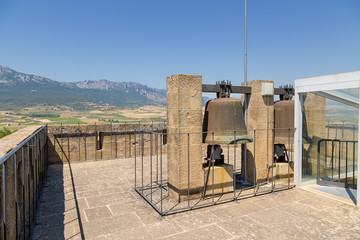 Laguardia, Spain. On the bell tower of the church of Santa María de los Reyes