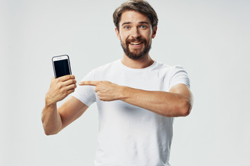 young man with mobile phone