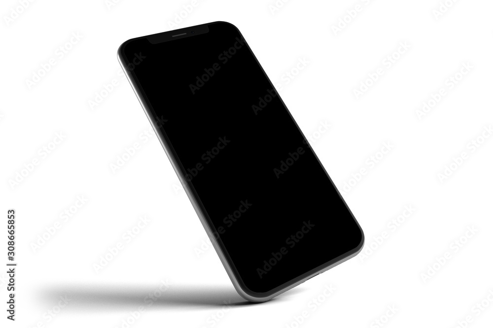 Poster isolated smartphone mockup - 3d rendering