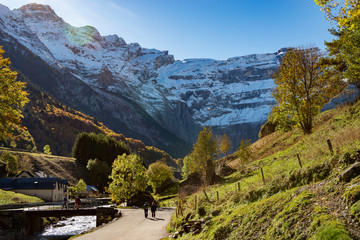 view of Cirque de Gavarnie, Hautes-Pyrenees, France