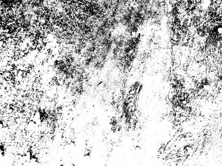 Overlay aged grainy messy template. Grunge black and white. Abstract monochrome background. Splashes of dirt on the surface. Vector pattern of dust, dirt, wear and tear