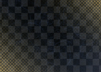 Fototapeta premium 七宝和柄和紙テクスチャ背景素材-黒色