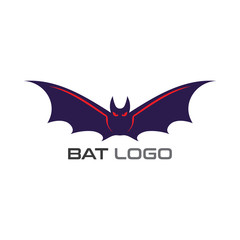 Bat open wings Logo concept elements icon template