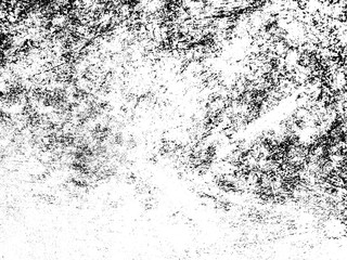 Overlay aged grainy messy template. Grunge black and white. Abstract monochrome background. Splashes of dirt on the surface. Vector pattern of dust, dirt, wear and tear