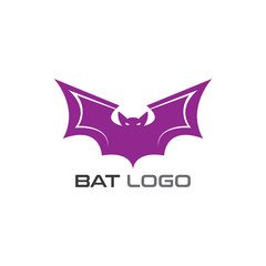 Bat open wings Logo concept elements icon template