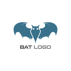 Bat open wings Logo concept elements icon template