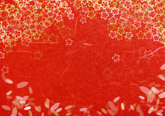 七宝和柄和紙テクスチャ背景素材 赤色 Wall Mural Wallpaper Murals Rrice