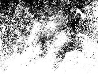 Obraz premium Overlay aged grainy messy template. Grunge black and white. Abstract monochrome background. Splashes of dirt on the surface. Vector pattern of dust, dirt, wear and tear