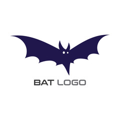 Bat open wings Logo concept elements icon template