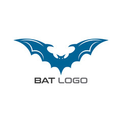 Bat open wings Logo concept elements icon template