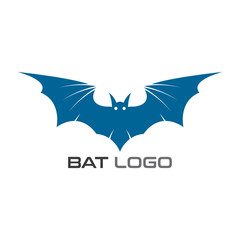 Bat open wings Logo concept elements icon template