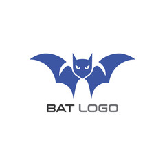 Bat open wings Logo concept elements icon template