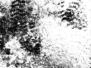 Overlay aged grainy messy template. Grunge black and white. Abstract monochrome background. Splashes of dirt on the surface. Vector pattern of dust, dirt, wear and tear