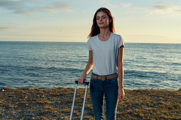 woman on the beach