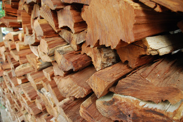 The pattern of wood stack