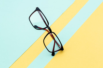 Cool and creative Eyeglasses with colorful background