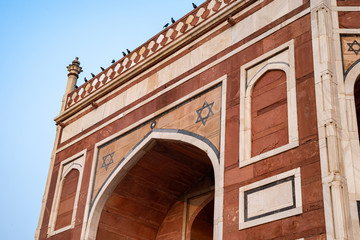 Obraz premium Stonework architecture of Humayan's Tomb in New Delhi India