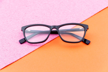 Cool and creative Eyeglasses with colorful background
