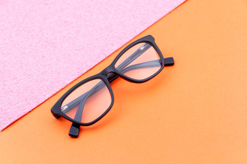 Cool and creative Eyeglasses with colorful background