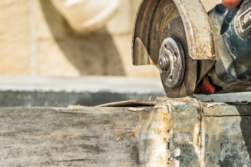 rusty Grinder Cutting iron