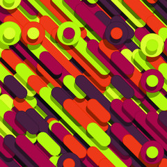 Color Abstract Lines and Circles  Generative Art background illustration