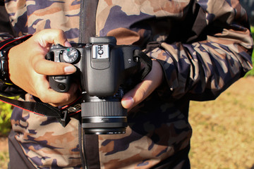 photographer with camera