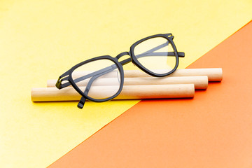 Creative Eyeglasses with colorful backgrounds