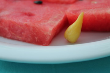 watermelon on plate