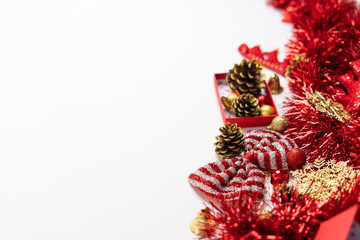 Merry Christmas,Red christmas decorations And the new year 2020