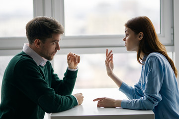 business people shaking hands finishing up meeting