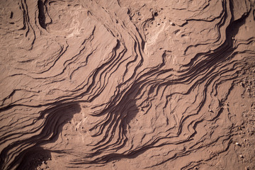 Aerial view of a sandy soil that looks like an aerial view.