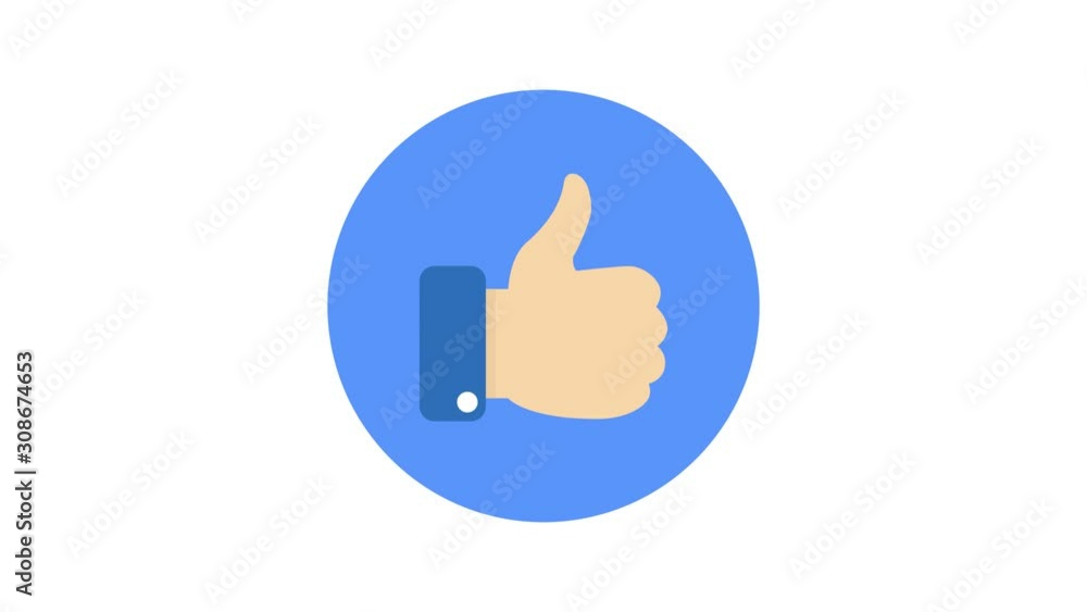 Poster like button. loop animation. 4k resolution.