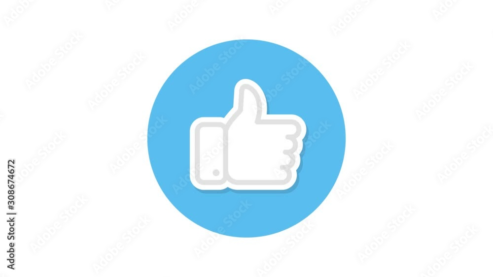 Poster like button. loop animation. 4k resolution.