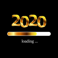 2020 Year loading -  Vector illustration design for poster, textile, banner, t shirt graphics, fashion prints, slogan tees, stickers, cards, decoration, emblem and other creative uses