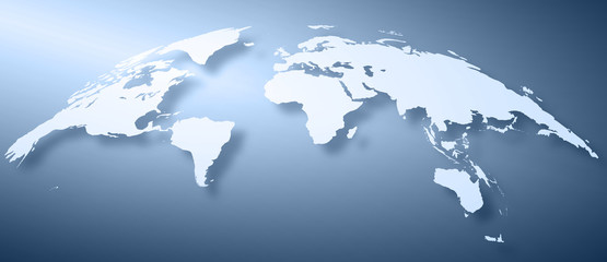 世界地図背景、ヨーロッパ中心