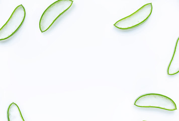 Aloe Vera  on  white background.