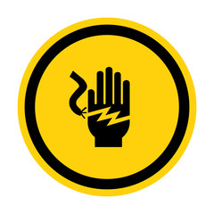 Obraz premium Electrical Shock Electrocution Symbol Sign, Vector Illustration, Isolate On White Background Label .EPS10
