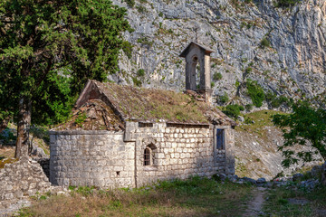 the building of an old, abandoned temple in Kotor, Montenegro