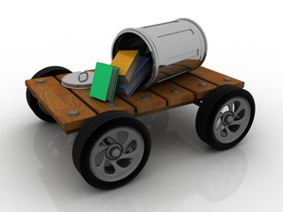 3d rendering folder in recycle bin