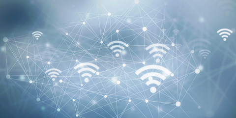 2d illustration WiFi symbol