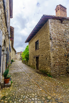 Alley in the medieval village Perouges