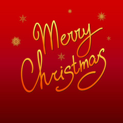 Merry Christmas  lettering design. Vector illustration EPS 10