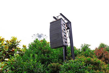 speaker is in the grass