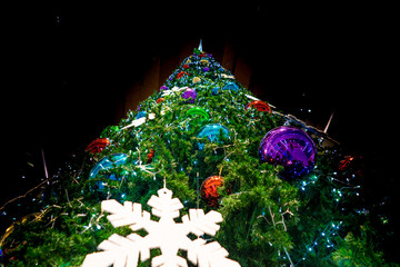 Christmas Tree and ball and snow flake for decorations